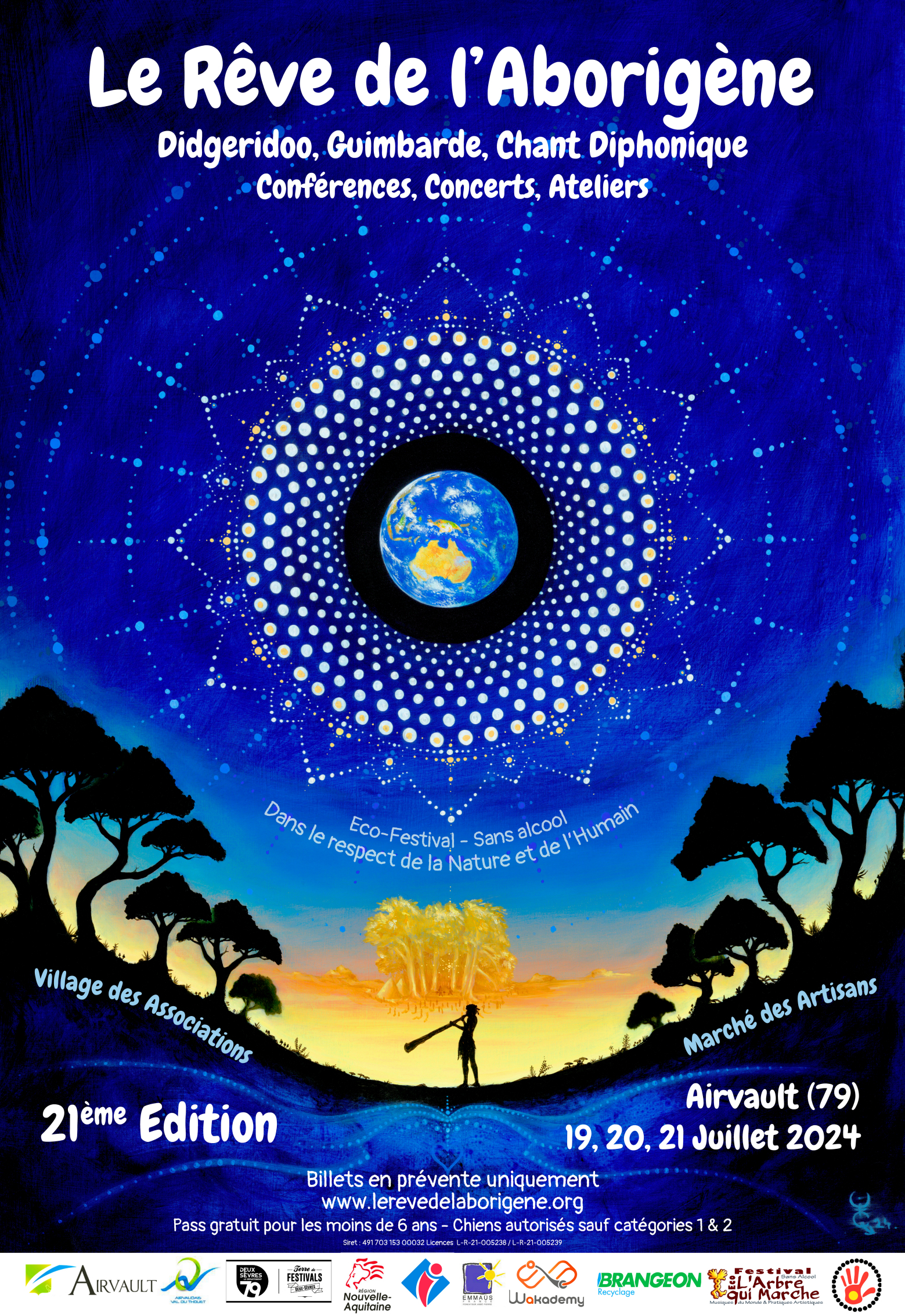 affiche du rêve de l'aborigpne 2024 par Anael Azuria